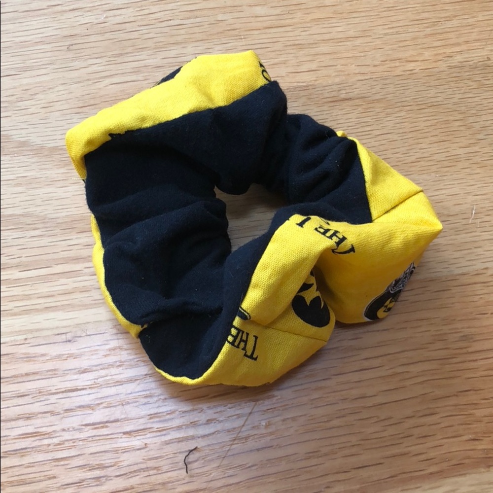 Homemade University of Iowa scrunchie